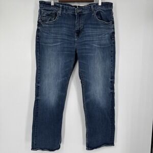 BKE Jeans Men's 40x32 Blue Tyler Straight Mid Rise Medium Wash Denim Performance